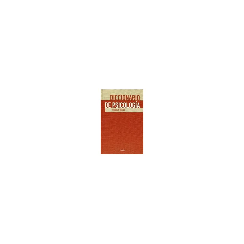 Diccionario de psicologíaAutor: Friedrich  DorschEditorial: Herder
