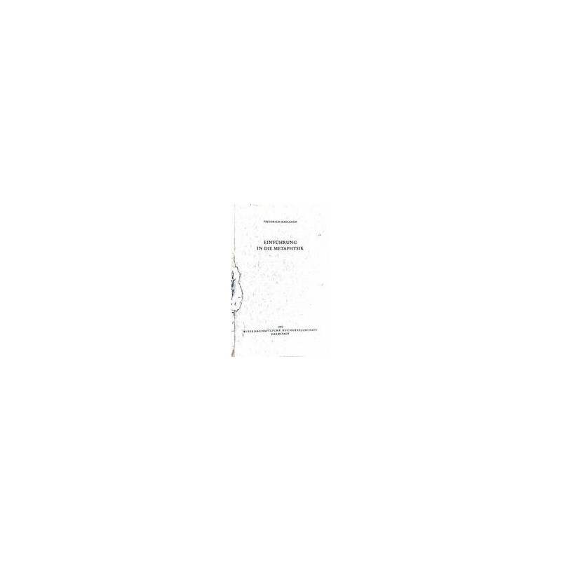 Einfuhrung in Die MetaphysikAutor: AA.VV.Editorial: Otras editorialesColección: Libros de segunda mano